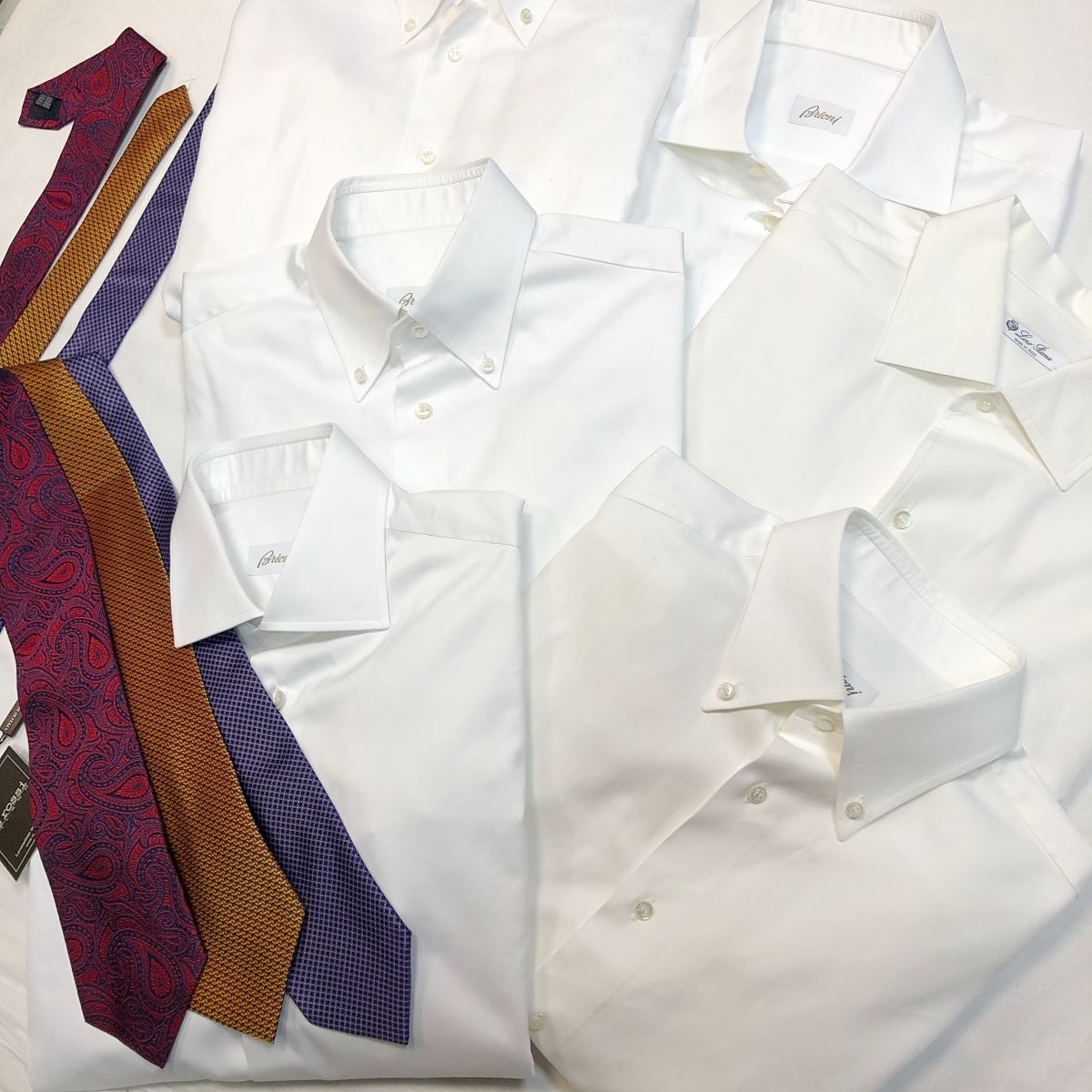 Рубашки Brioni / Loro Piana размер 40/15.5 цена по 9 231 руб Галстуки De Rossi / Raschini  цена по 6 154 руб / новые /