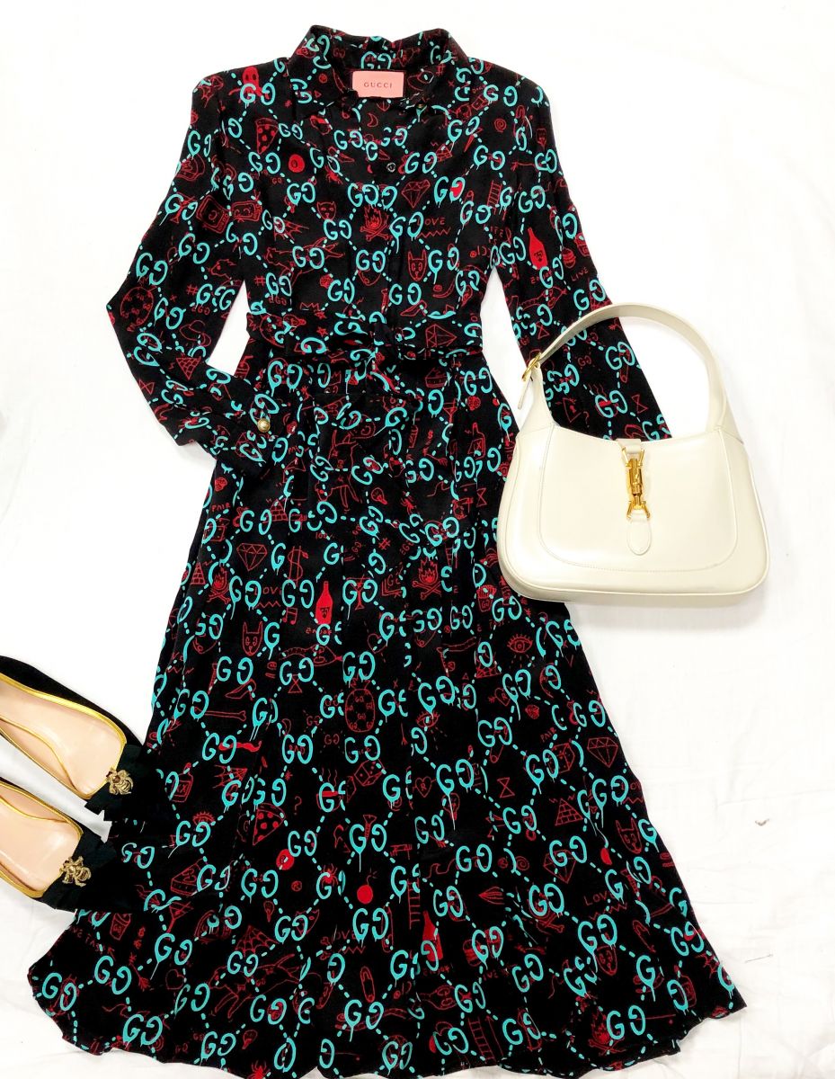 Платье GUCCI размер 38 цена 46 965Руб Балетки GUCCI размер 37Цена 23 484 руб Сумочка GUCCI