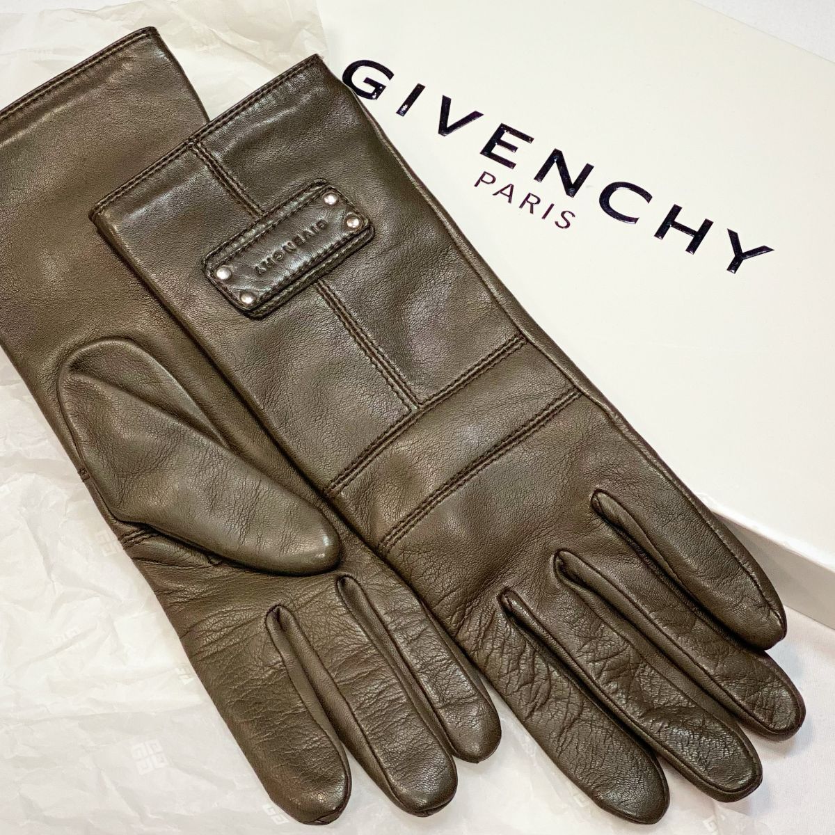 Перчатки / кожа / Givenchy размер 7.5 цена 9 231 руб 