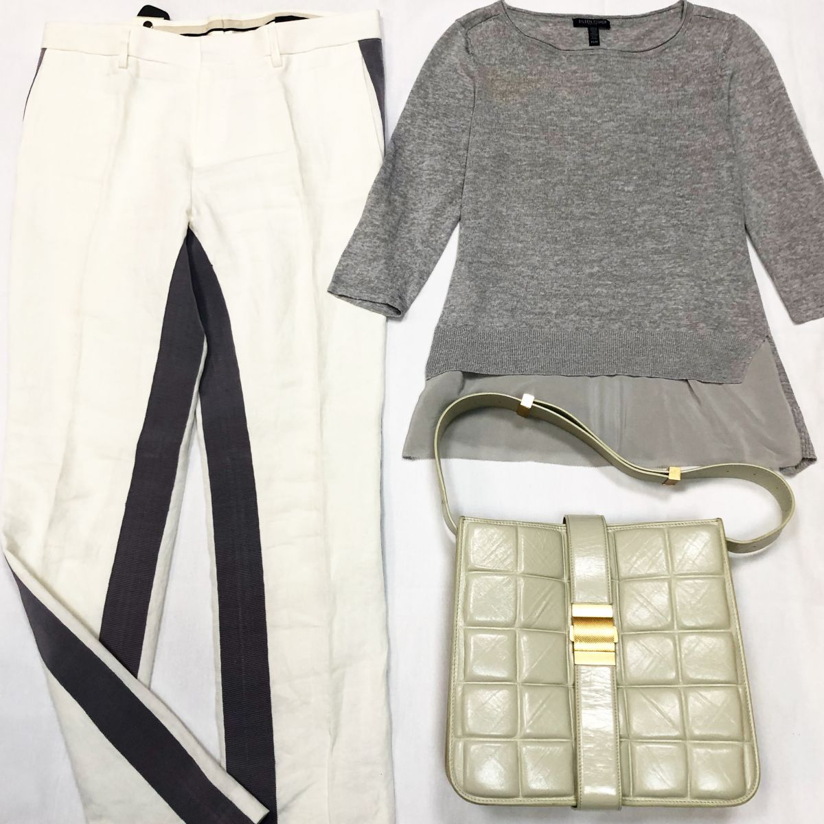 Кофта размер S цена 3 077 руб Брюки /лён/ Haider Ackermann размер 40 цена 7 693 руб Сумка Bottega Veneta