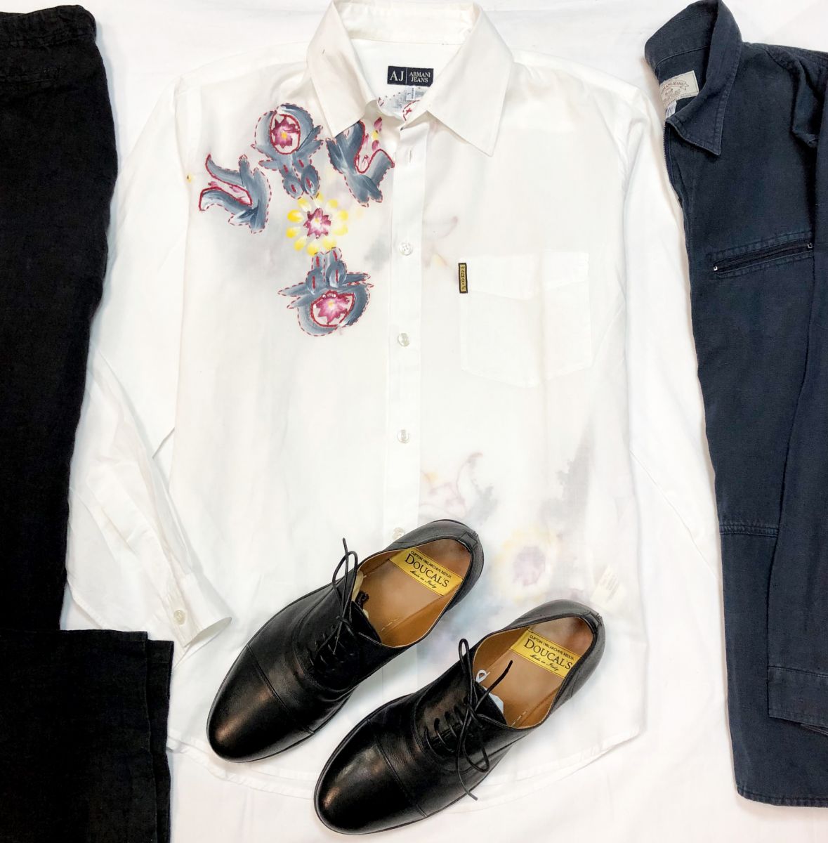 #Mechtamen
Рубашка  Armani размер L цена 4 616 руб 
Брюки /лён/ Zegna размер 54 цена 4 616 руб 
Куртка /лён/ Armani размер L цена 6 154 руб