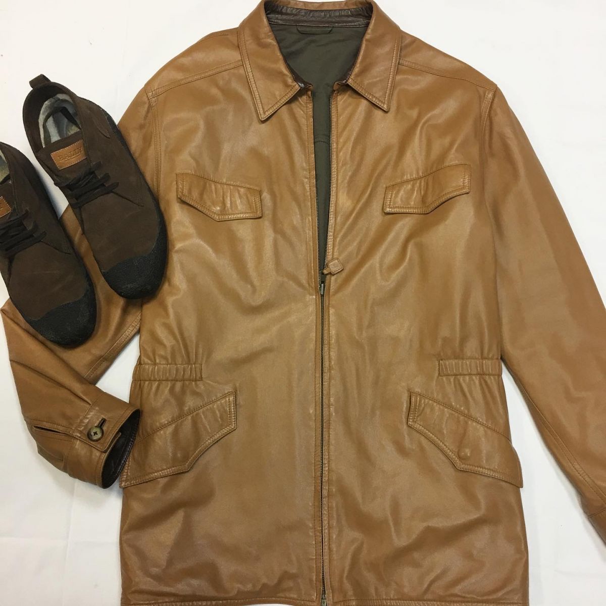 #Mechtamen Куртка /кожа/ двухсторонняя/ Brioni  размер 58 цена 107 693 руб