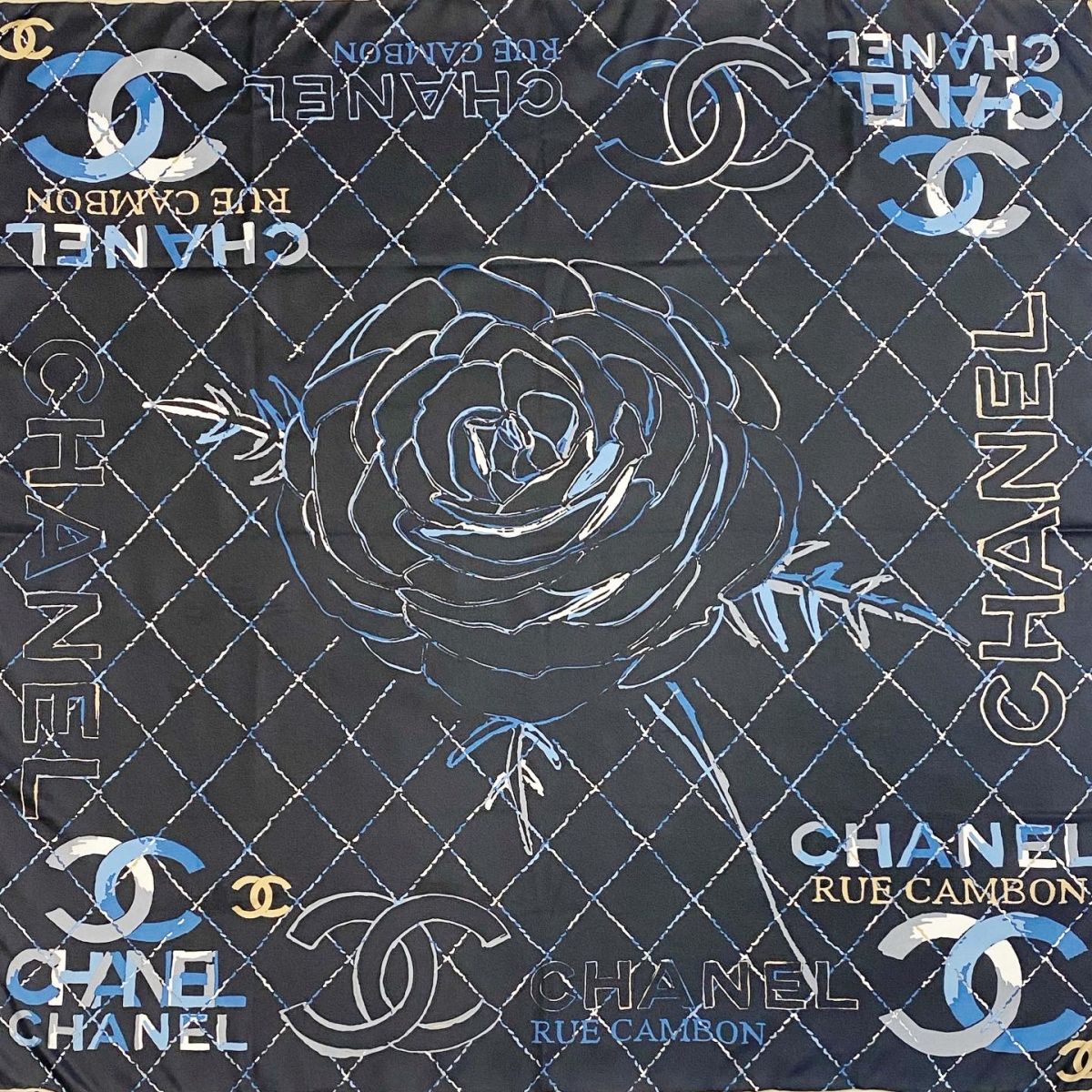 Платок/шёлк/ Chanel размер 90/90 цена 15 385 руб 
