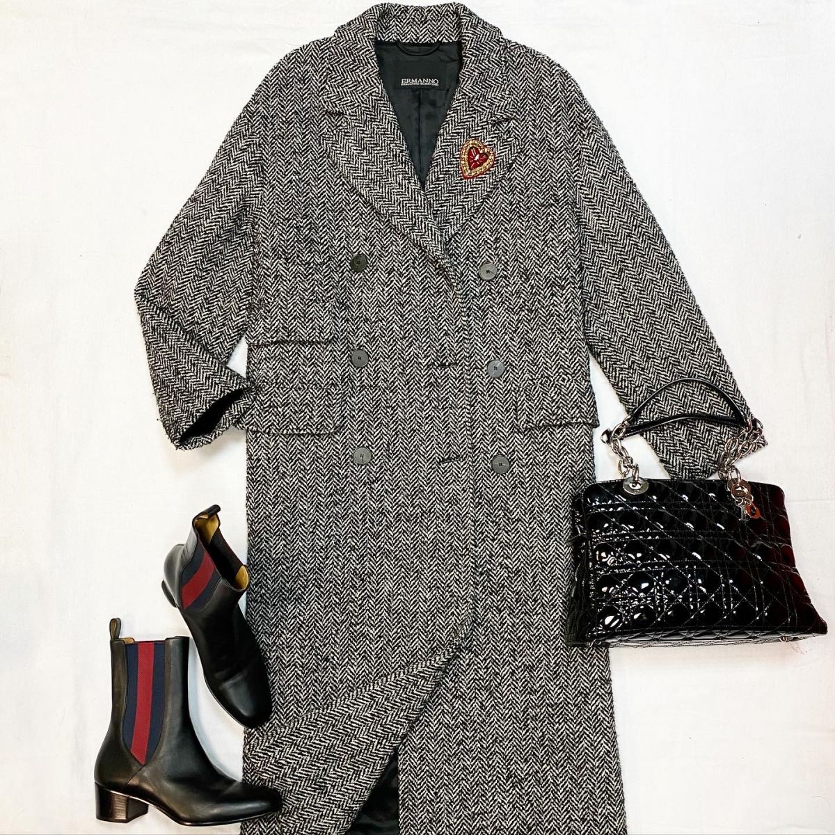 Пальто Ermanno Scervino размер 44 цена 23 078 руб Ботинки Gucci размер 38.5 цена 23 078 руб Сумка Christian Dior