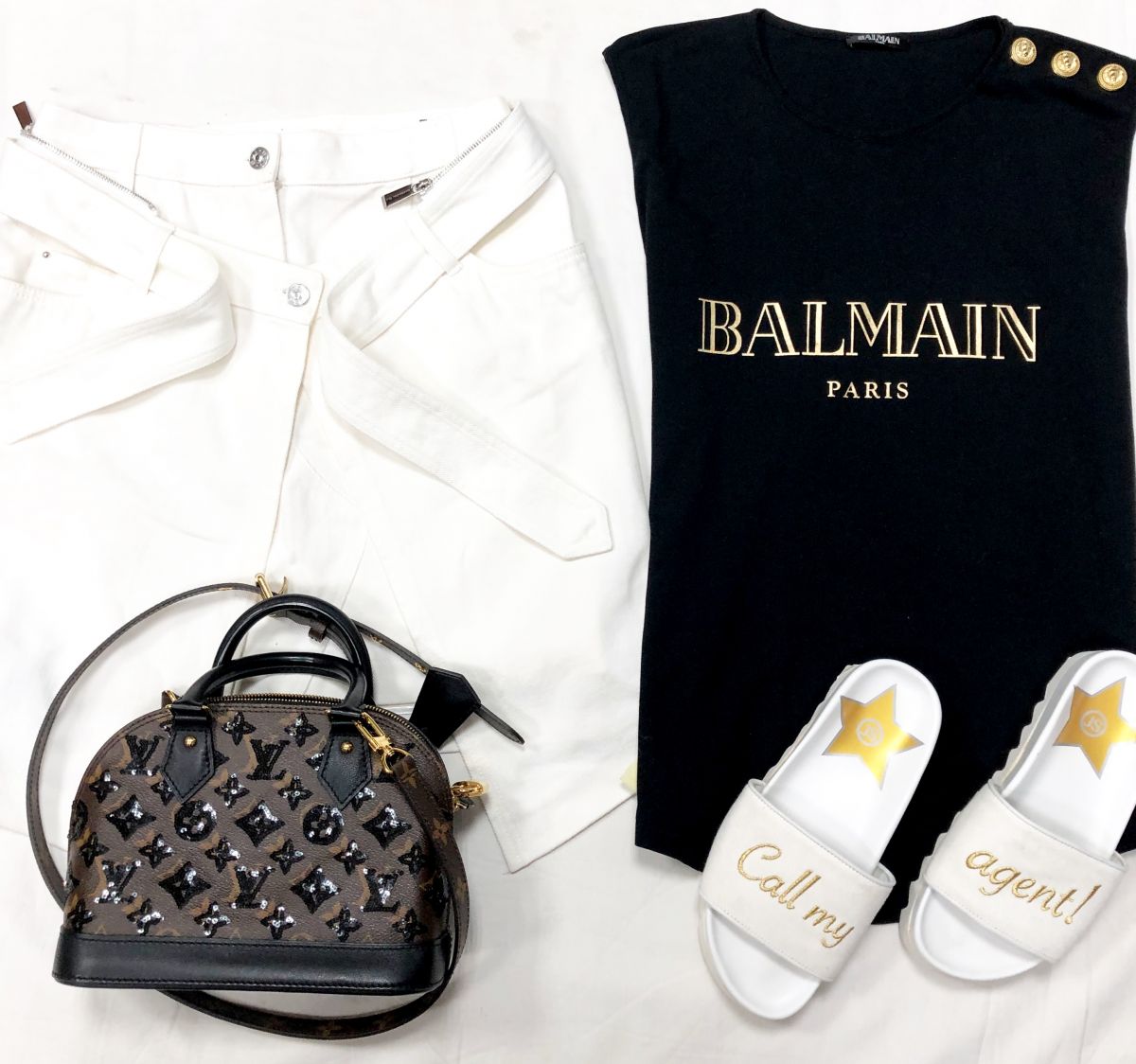 Топ BALMAIN размер S цена 7
828 руб 
Юбка Barbara Bui размер S цена 9 393 руб 
Сумочка LOUIS VUITTON