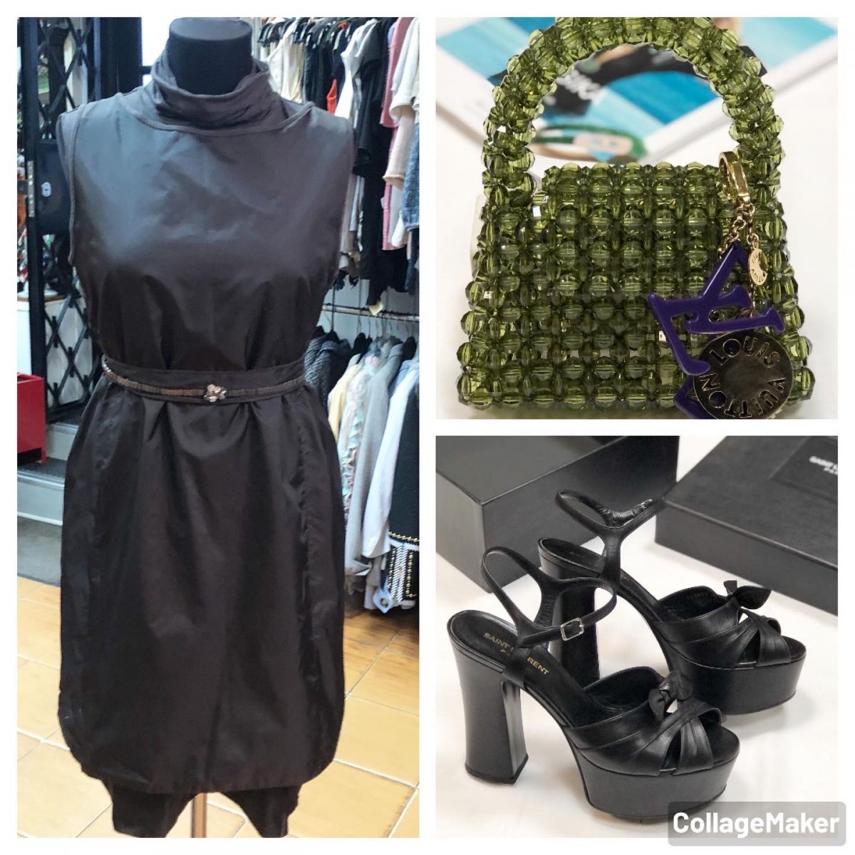 Платье двойное ‘ S Max Mara размер 38/42 цена 6 154 руб Босоножки Saint Laurent размер 38 цена 15 385 руб Сумка Madame Chantelle
