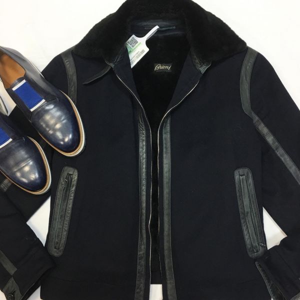 Куртка /съёмный жилет/кожаные элементы/ Brioni 