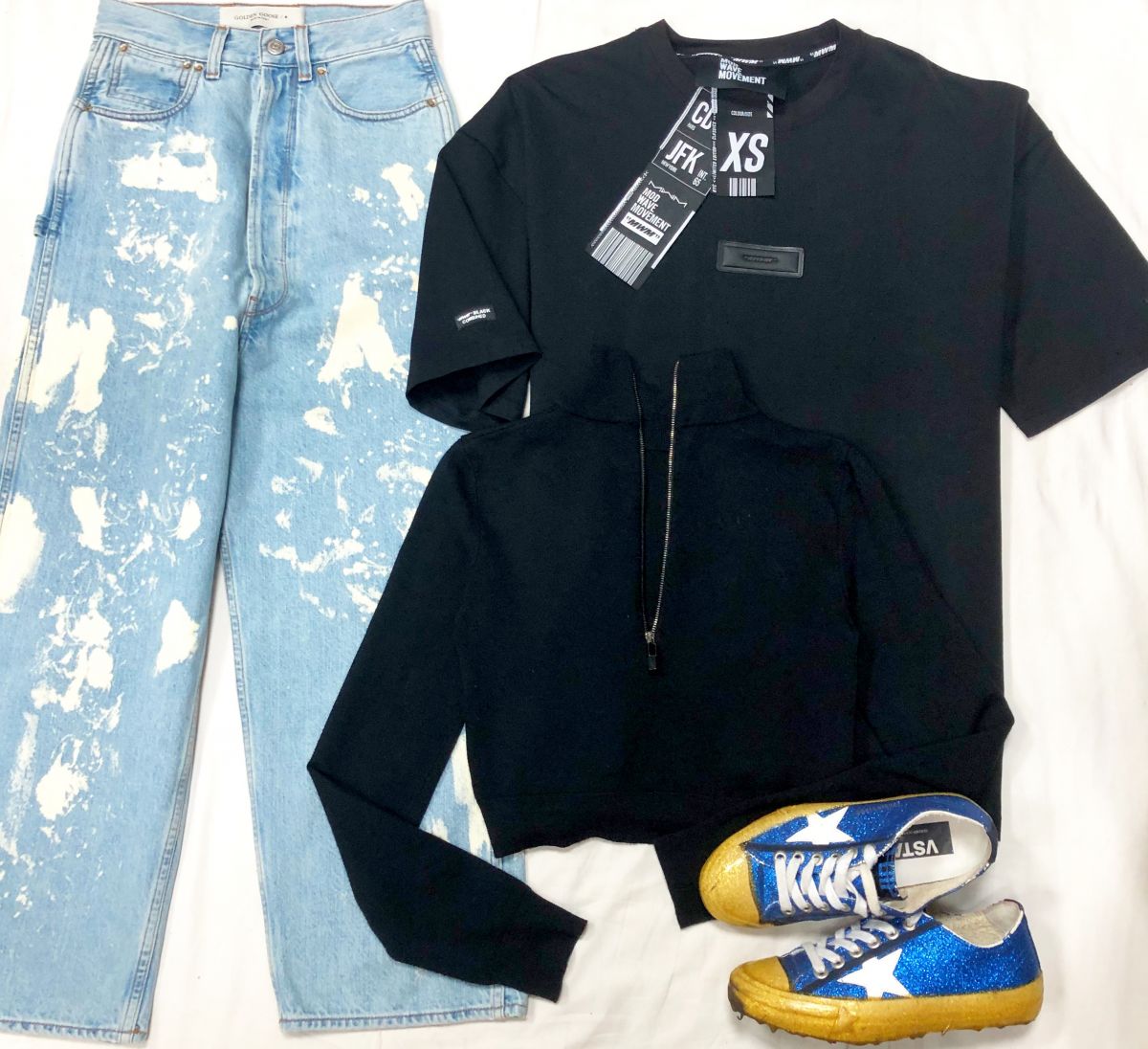 Футболка MOD WAVE MOMENT размер XS цена 9 393 руб Джинсы GOLDEN GOOSE BRAND DELUXE размер 24 цена 15 655 руб Кеды GOLDEN GOOSE BRAND DELUXE размер 36 цена 15 655 руб