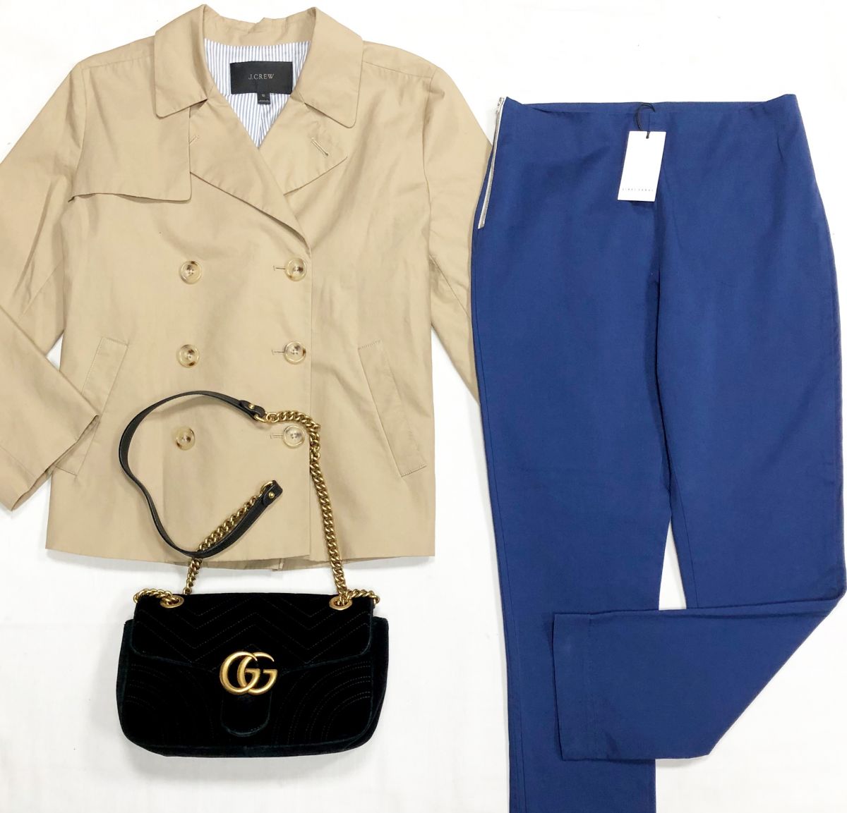 Куртка J Crew размер 12 цена 6 262 руб
Брюки Sibel Saral размер XS цена 9 393 руб/ с биркой/
Сумка Gucci
