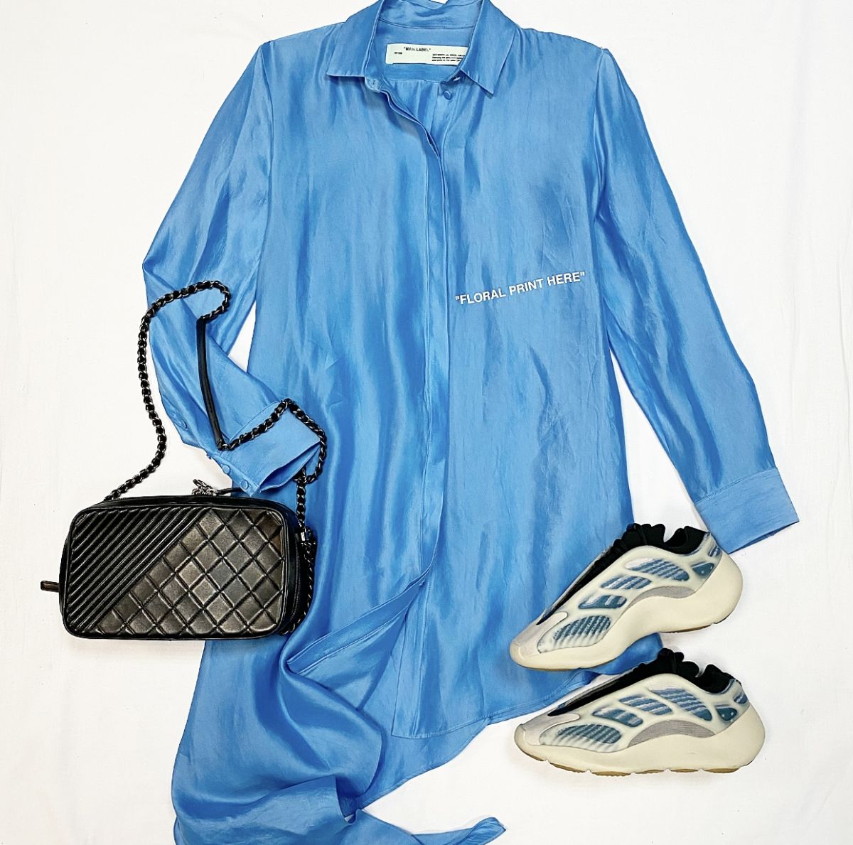 Блузка / удлинённая / Off White размер 40 цена 26 155 руб Кеды Adidas Yeezy размер 39.5 цена 23 078 руб Сумка Chanel