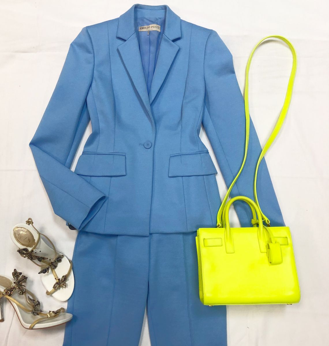 Костюм Emilio Pucci размер 36 цена 23 078 руб 
Сумка SAINT LAURENT
