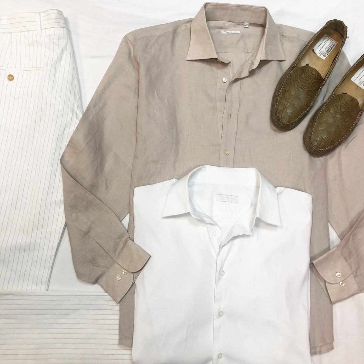 #Mechtamen
Рубашки PRADA / SALVETTI лён/хлопок/ 17/44 .1/2 цена 3 077 руб / 3 846 руб 
Брюки CORTIGIANI размер 54 цена 5 385 руб