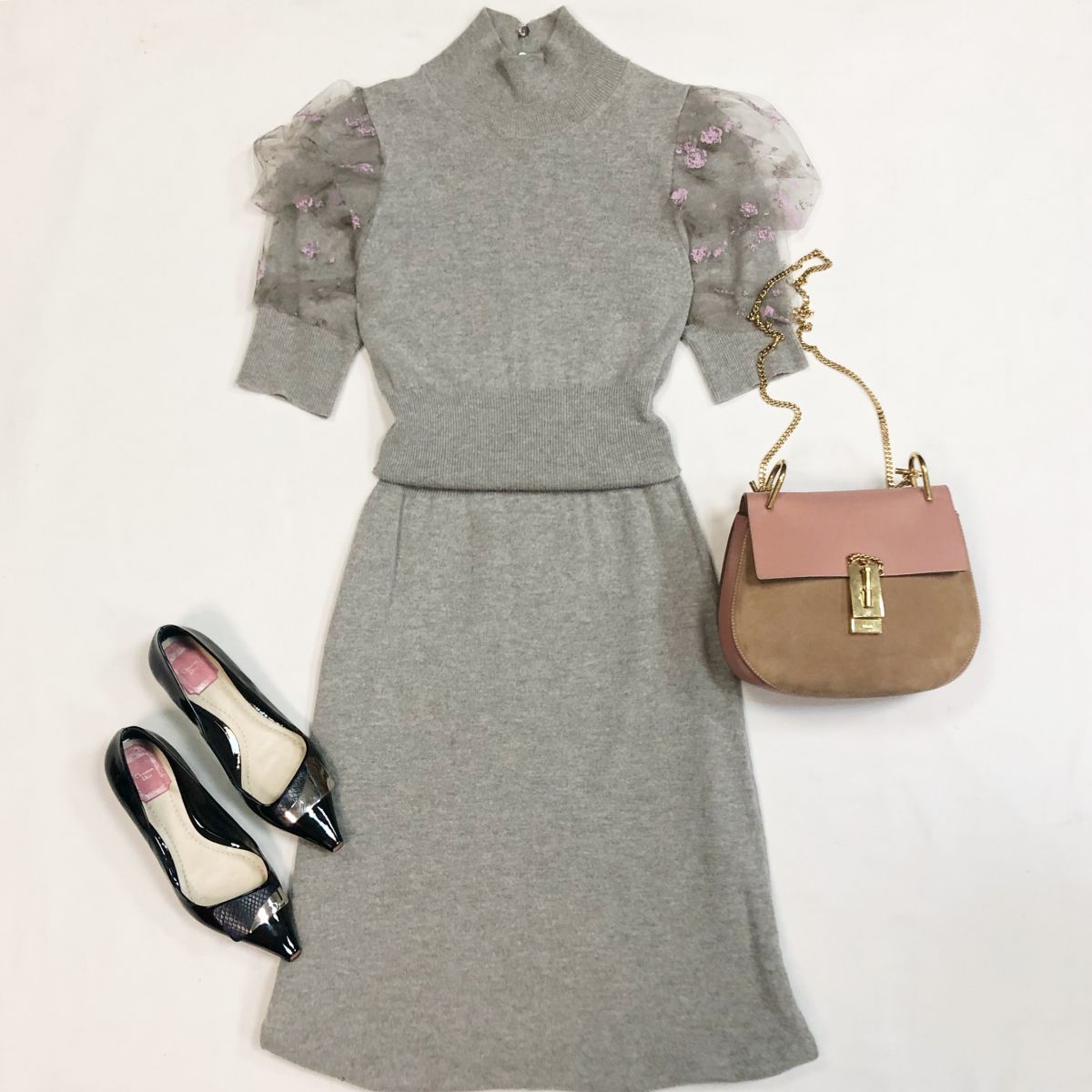 Платье/кашемир/ Blumarine размер 38 цена 4 616 рубБалетки Dior размер 37 цена 10 770 рубСумка Chloe