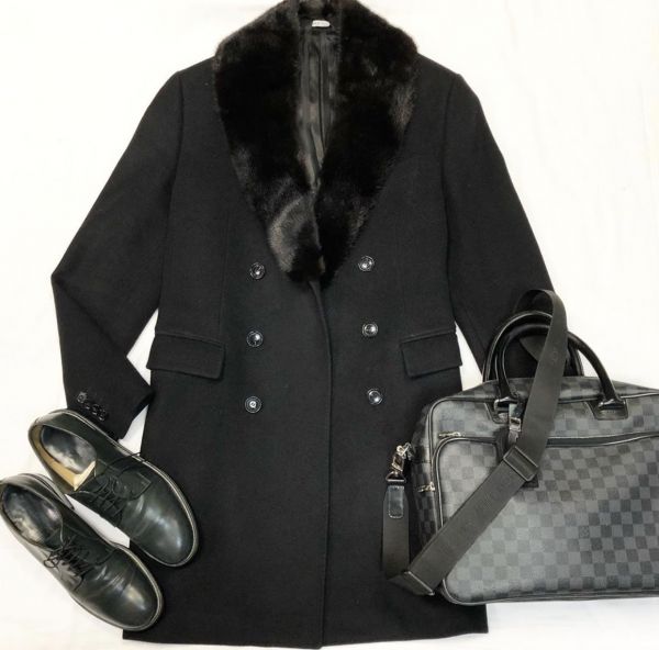 Пальто di Rossi размер 52 цена 15 385 руб Туфли JIL Sander Сумка LouisVuitton 