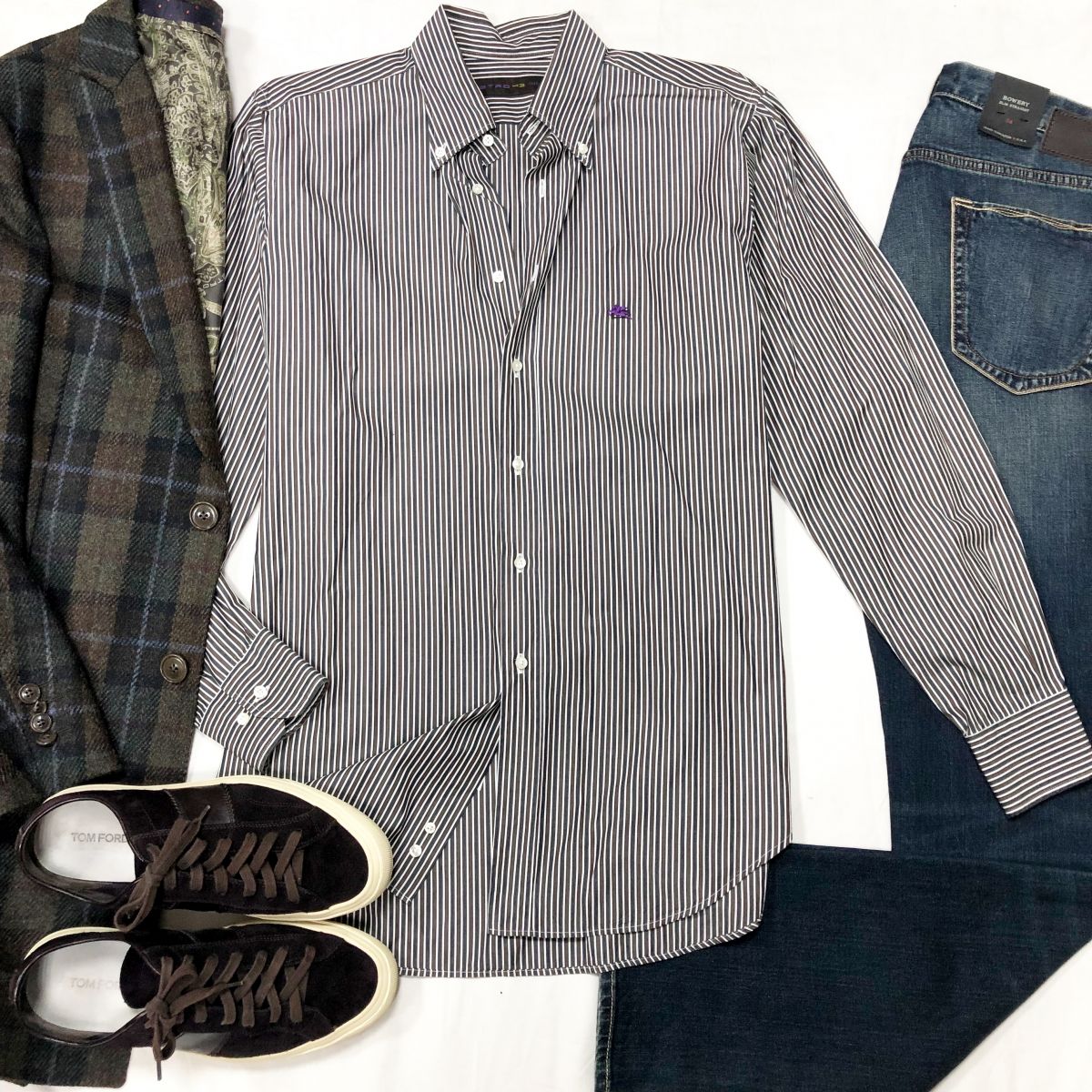#Mechtamen
Рубашка ETRO размер 43 цена 7 828 руб 
Джинсы BOWERY JOHN VARVATOS размер 34 цена 7 828 руб