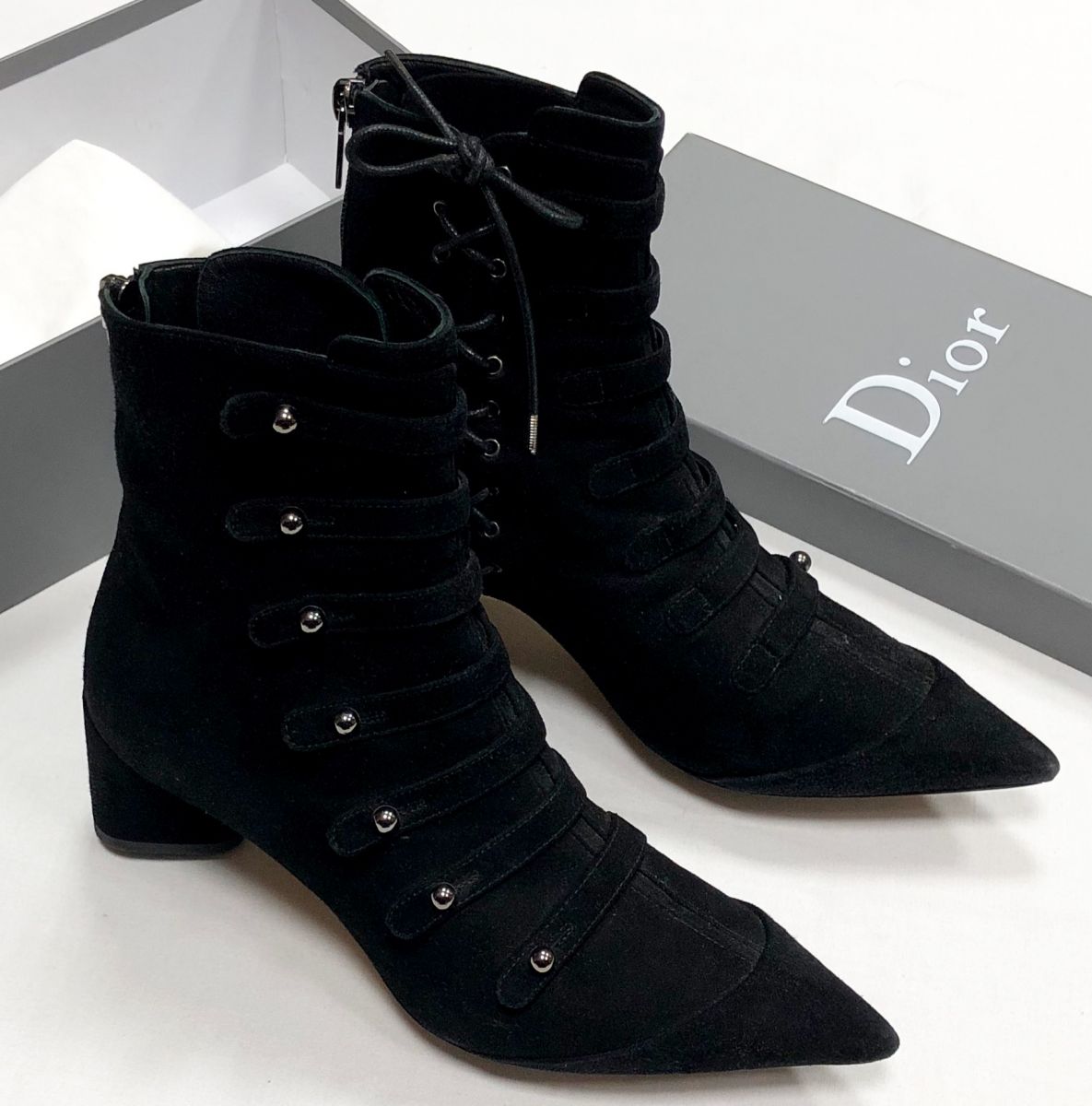 Ботильоны /замша/ Christian Dior размер 38.5 цена 15 655 руб