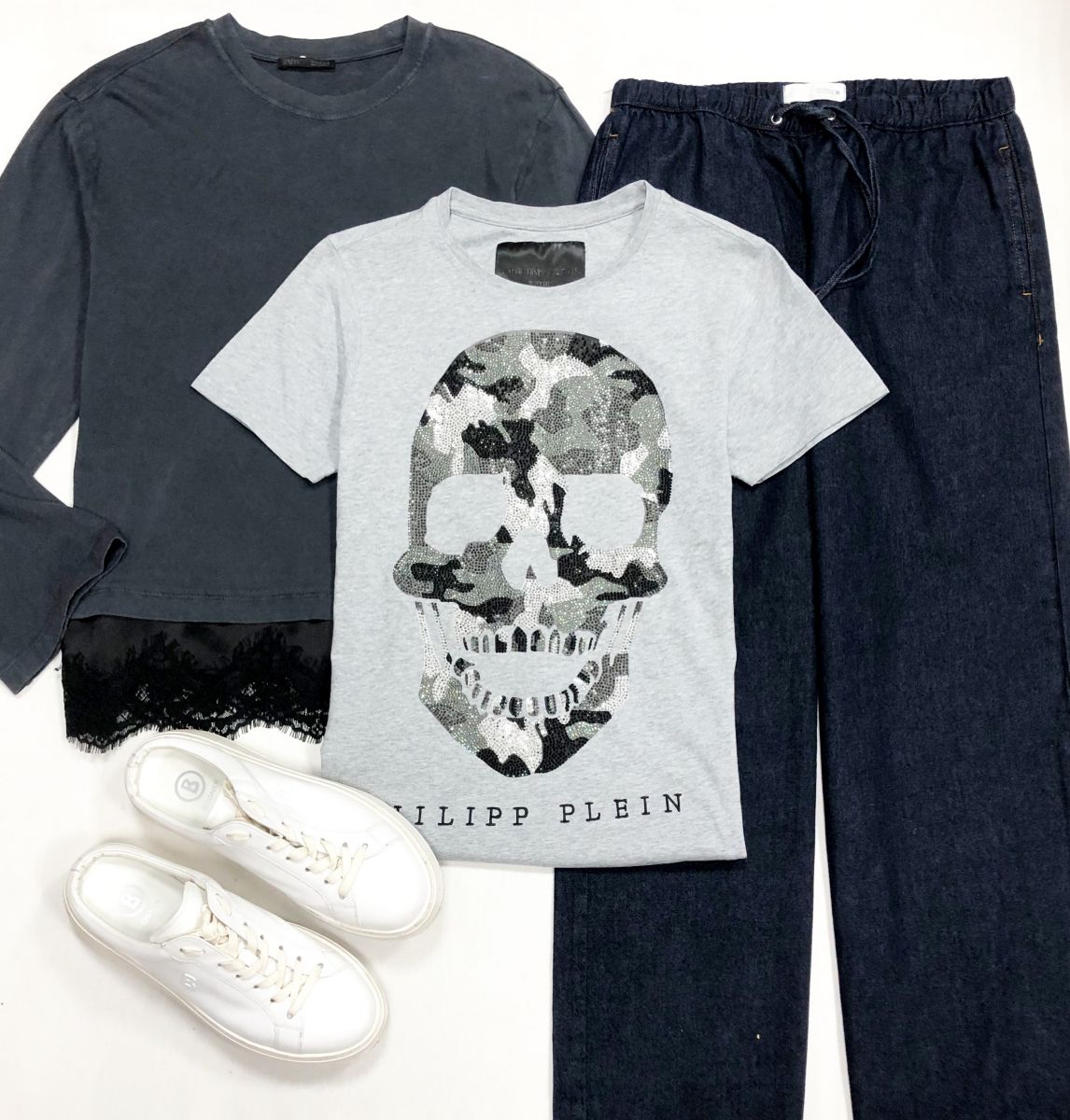 Футболка Philipp Plein размер M цена 4 693 руб
Кофта Zara размер M цена 4 697 руб
Джинсы Zara размер M цена 4 697 руб
Кеды Bogner размер 40 цена 9 393 руб