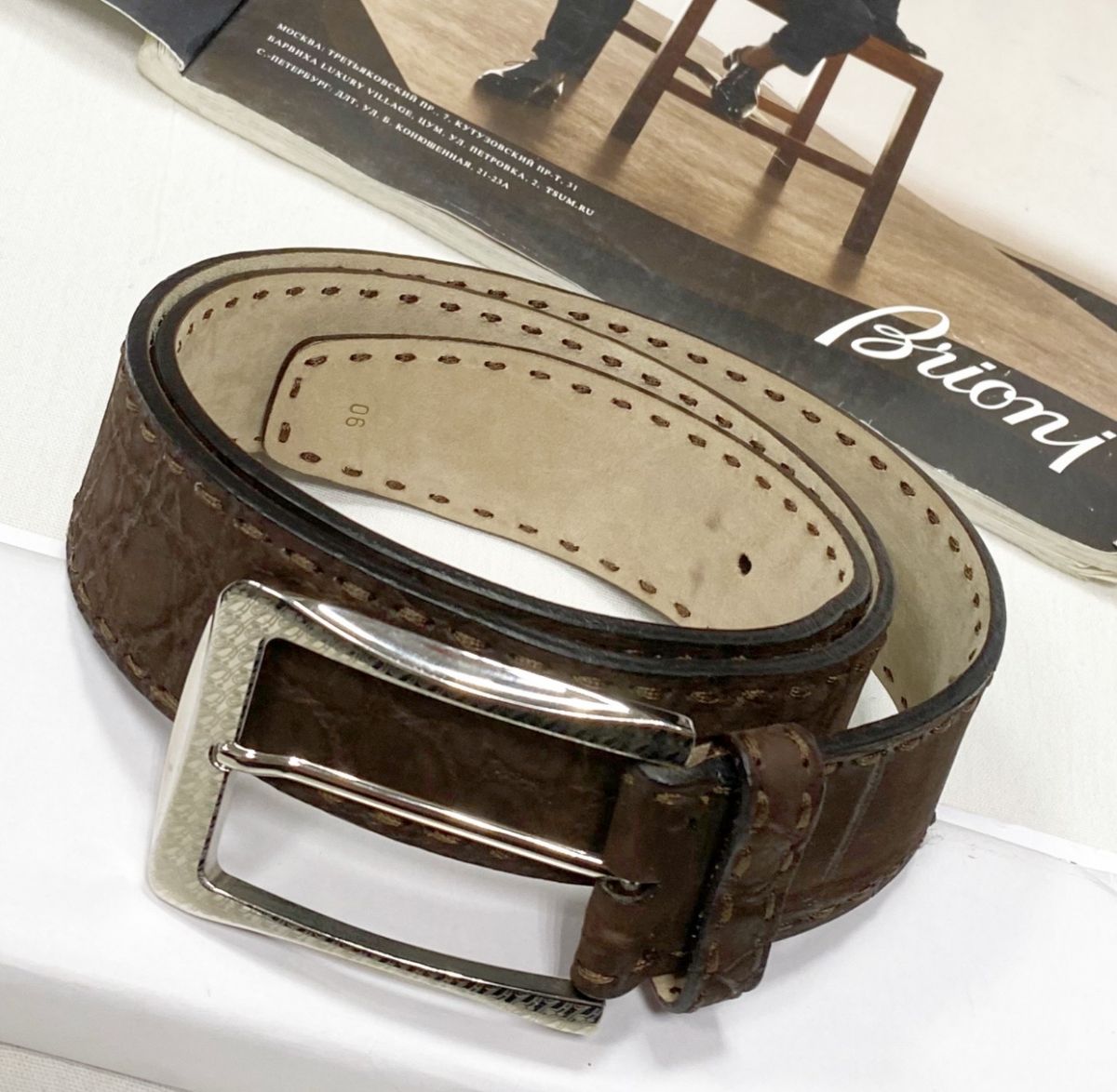 #mechtamen Ремень / крокодил / Brioni размер 90 цена 15 655 руб