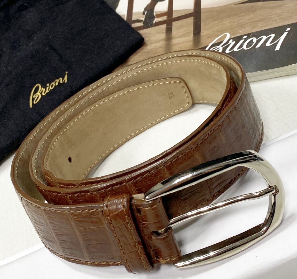 #mechtamen Ремень / крокодил /  Brioni размер 95 цена 15 655 руб 