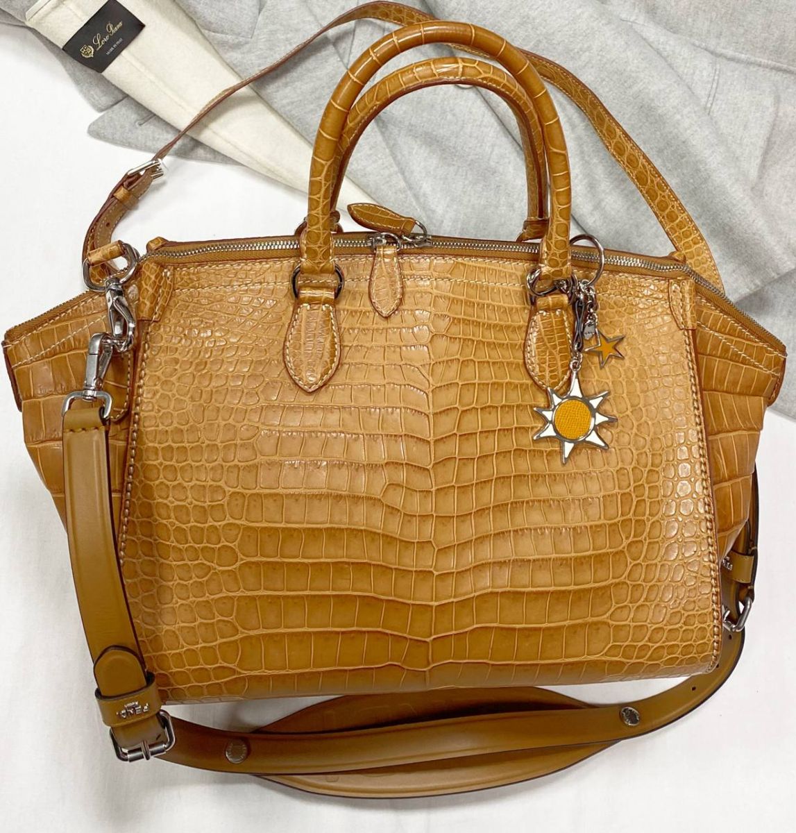 Сумка / крокодил / Ralph Lauren + ремень Fendi + брелок Tod’s размер 35/25 цена 187 860 руб