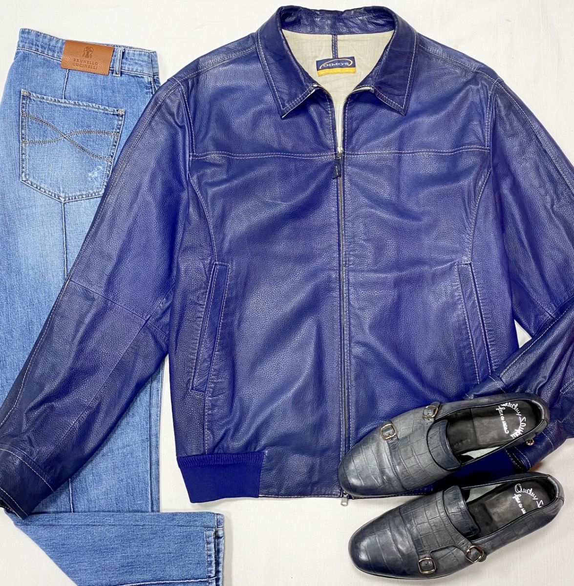 #mechtamen Куртка Gimo’S размер 60 цена 31 310 руб 
Джинсы Brunello Cucinelli размер 50 цена 10 959 руб 
Ботинки Santoni размер 44 цена 15 655 руб 