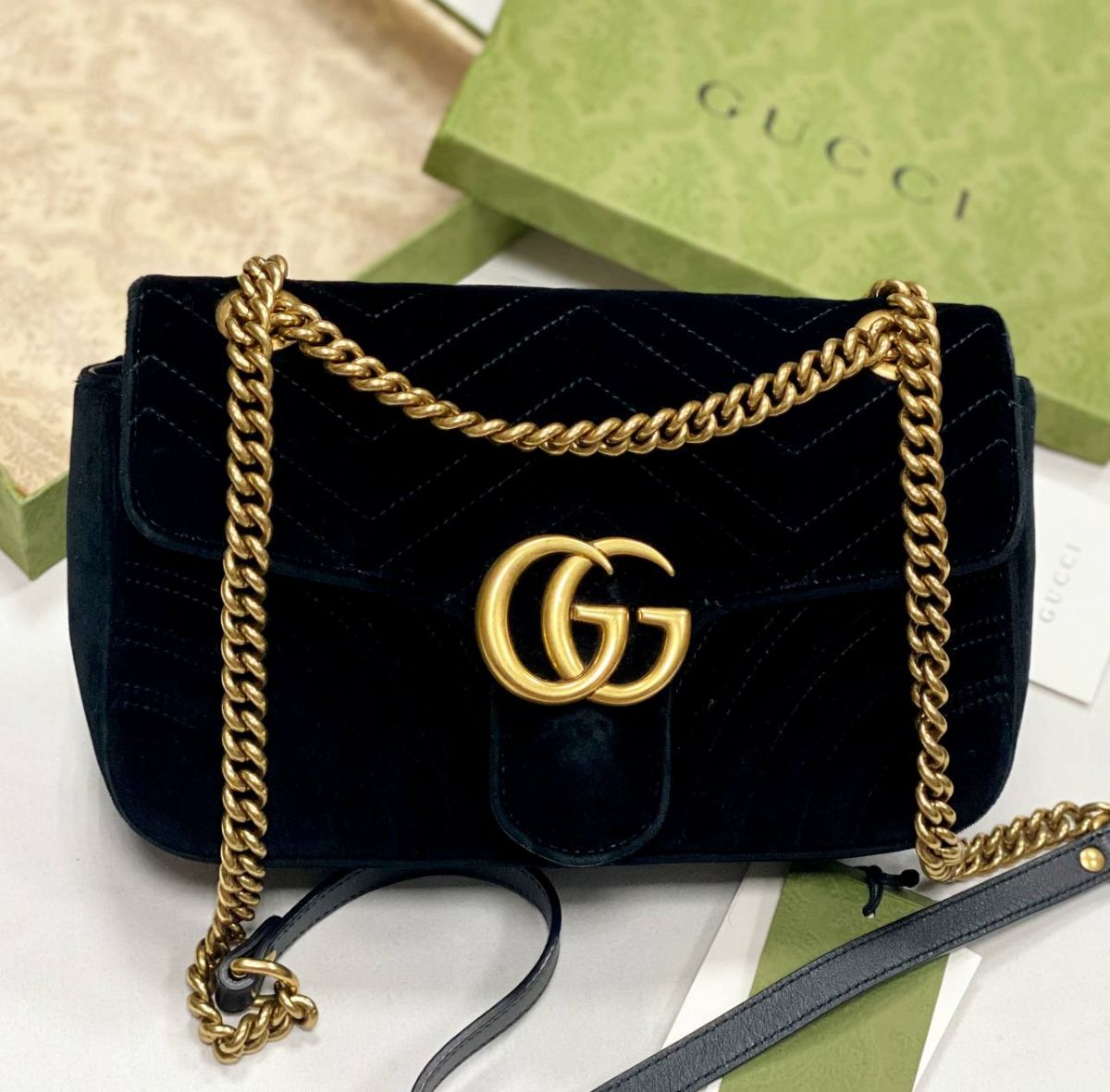 Сумка /бархат / Gucci размер 25/15 цена 39 138 руб 