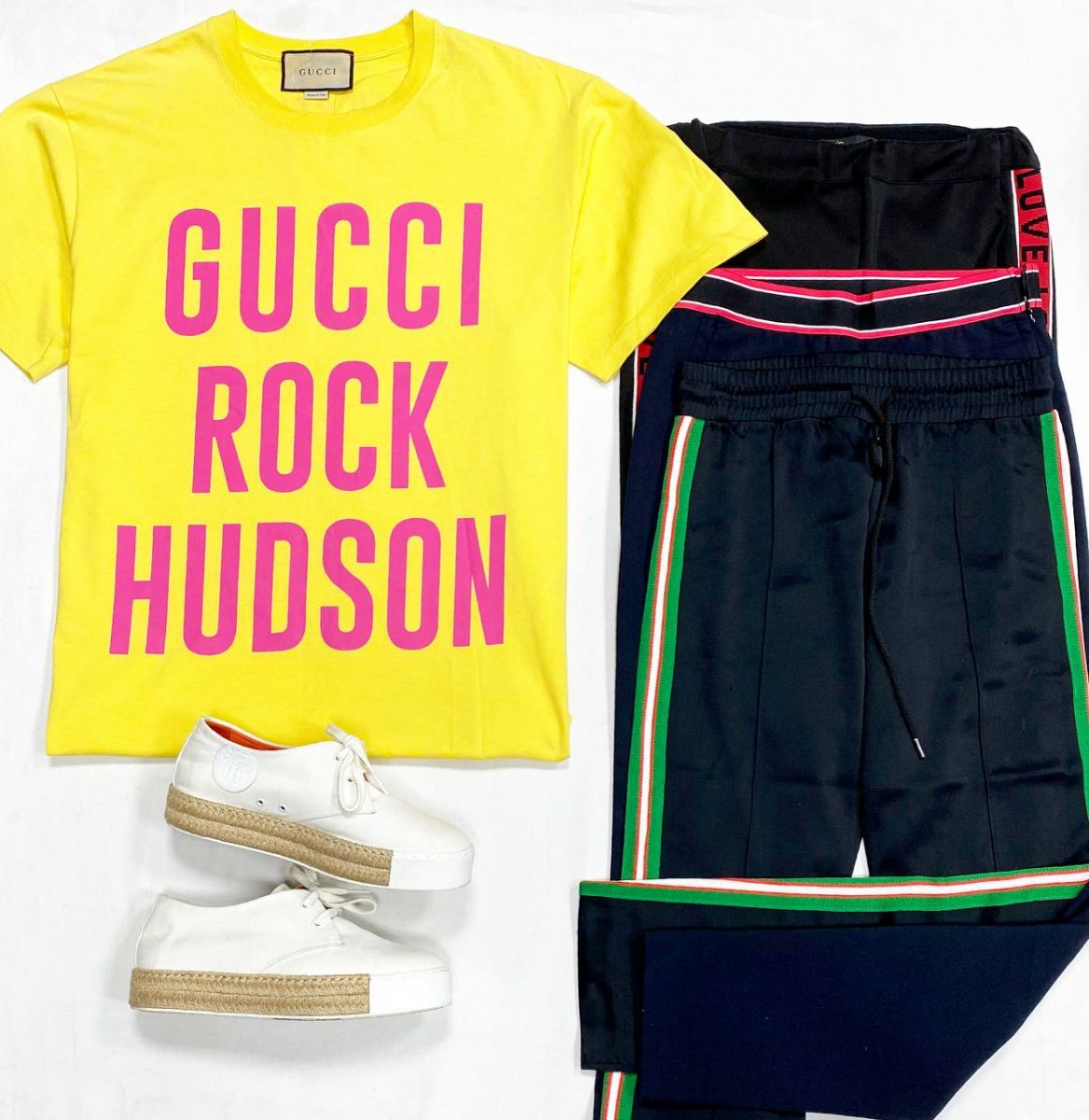 Футболка Gucci размер L цена 23 483 руб
Брюки Maje / Sandro размер 1/34/36 цена от 2 348 руб до 3 131 руб
Кеды Hermes размер 39 цена 31 310 руб