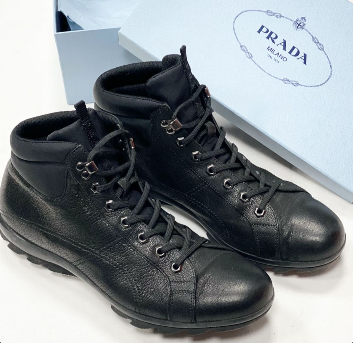 Ботинки Prada размер 42.5 цена 7 693 руб 
