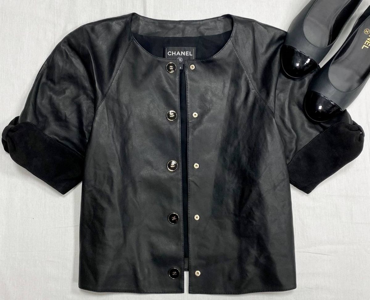 Куртка / кожа / Chanel размер 34 цена 156 550 руб
