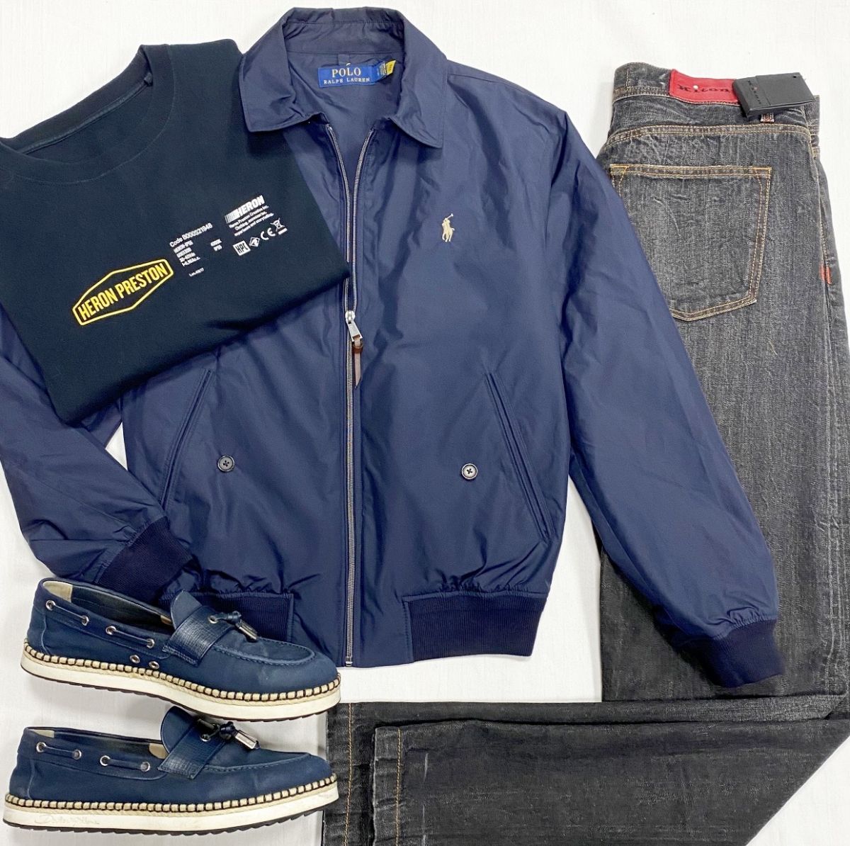 #mechtamen Ветровка Polo Ralph Lauren размер S цена 15 655 руб 
Футболка Heron Preston размер M цена 7 828 руб 
Джинсы Kiton размер 34 цена 15 655 руб / с биркой / 
Лоферы Dolce Gabbana размер 44 цена 15 655 руб 