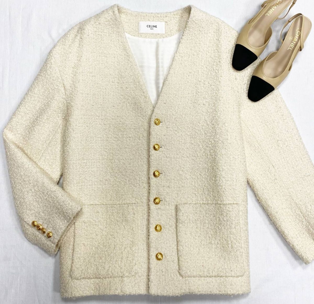 Жакет / твид / Celine размер 38 цена 93 930 руб