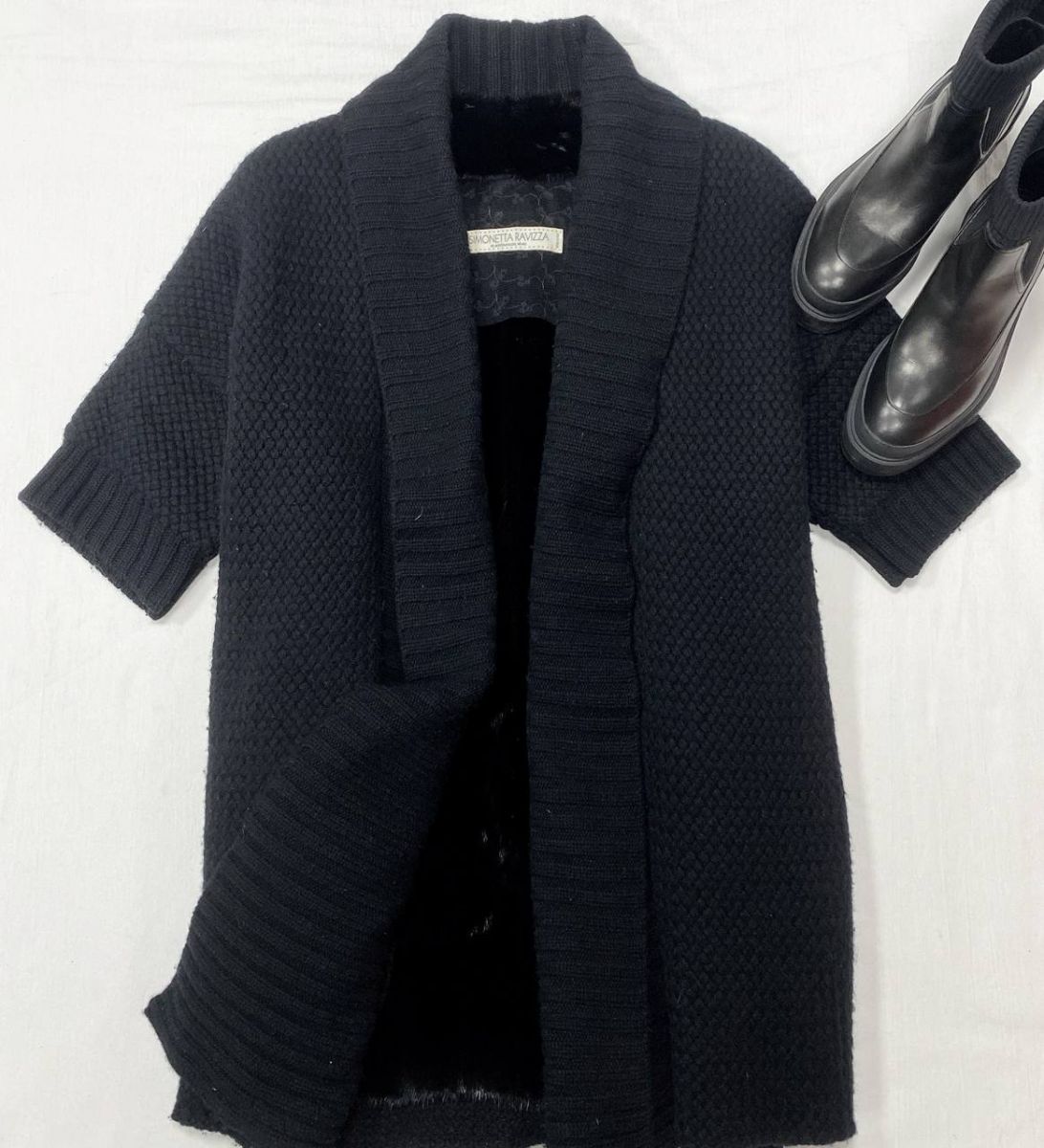 Кардиган / на меху / мех норки / Simonetta Ravizza размер 42 цена 78 275 руб