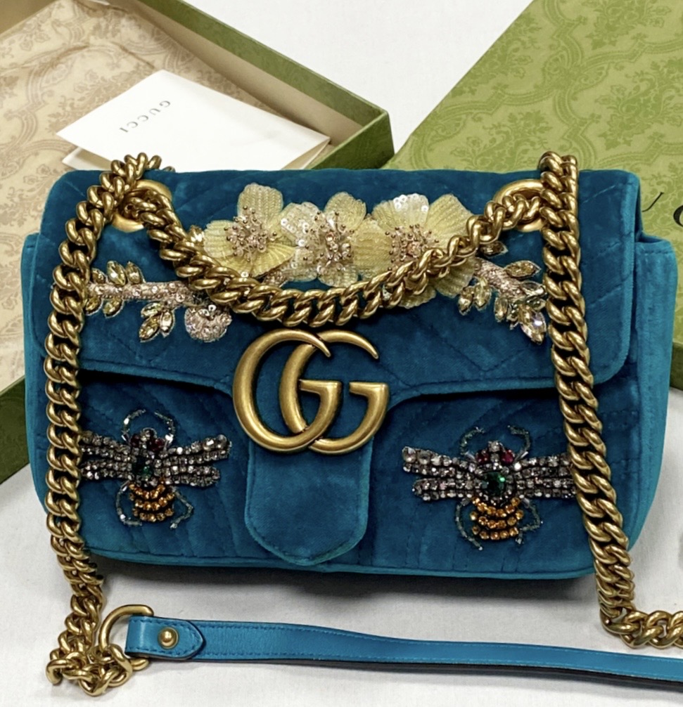 Сумочка / бархат/ пайетки/ бисер/ камни/ Gucci размер 20/13 цена 62 620 руб
