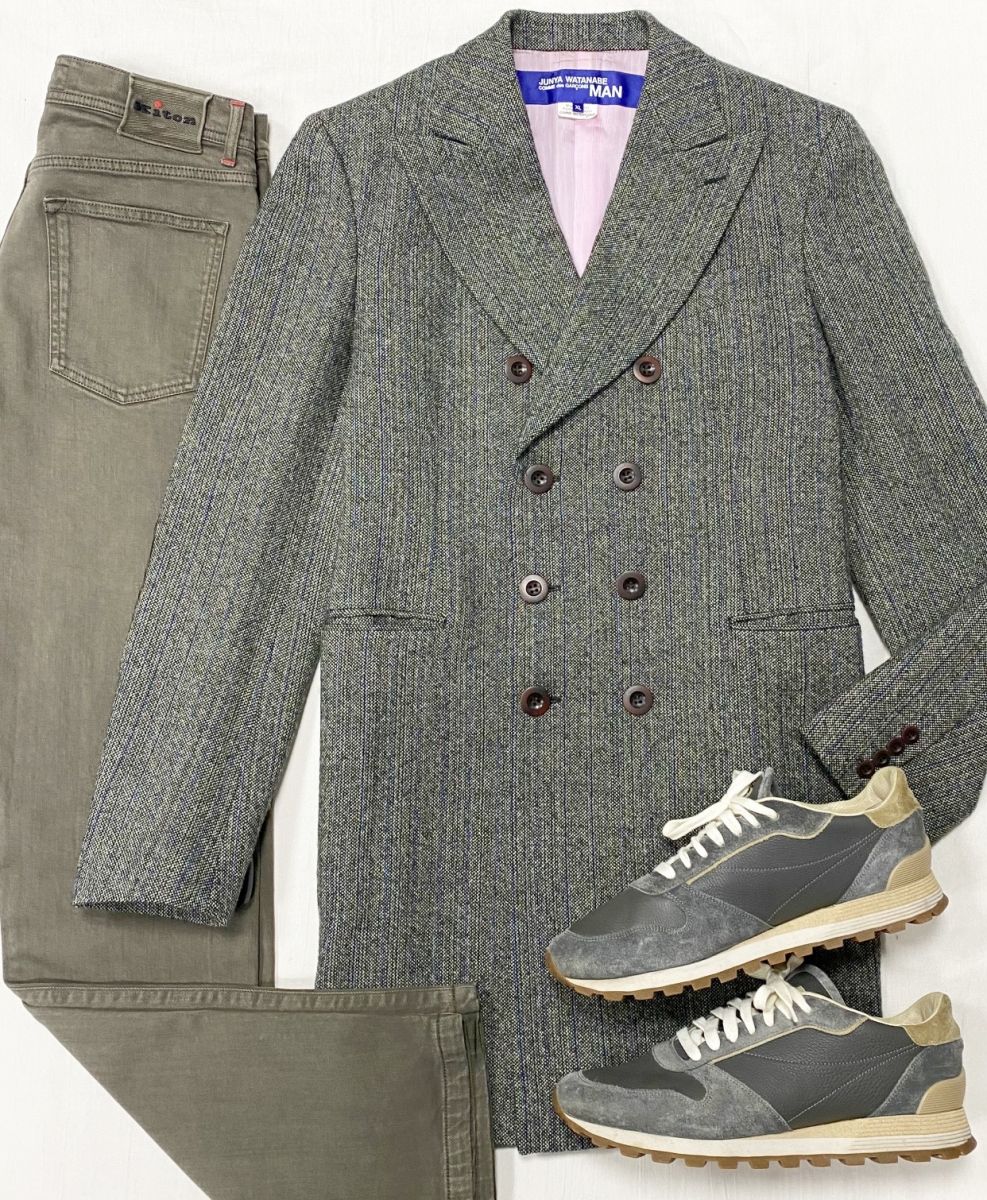 #mechtamen Пальто Junya Watanabe размер XL цена 31 310 руб
Джинсы Kiton размер 33 цена 10 959 руб 
Кроссовки Brunello Cucinelli размер 46 цена 15 655 руб