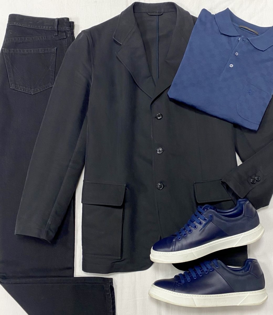 #mechtamen Пиджак / отделка кожи / Salvatore Ferragamo размер 54 цена 15 655 руб 
Поло Louis Vuitton размер XL цена 15 655 руб 
Джинсы Bottega Veneta размер 48 цена 10 959 руб 
Кеды Salvatore Ferragamo размер 45 цена 15 655 руб 