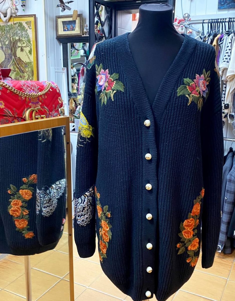 Кардиган/ вышивка/ Gucci размер S цена 46 965 руб