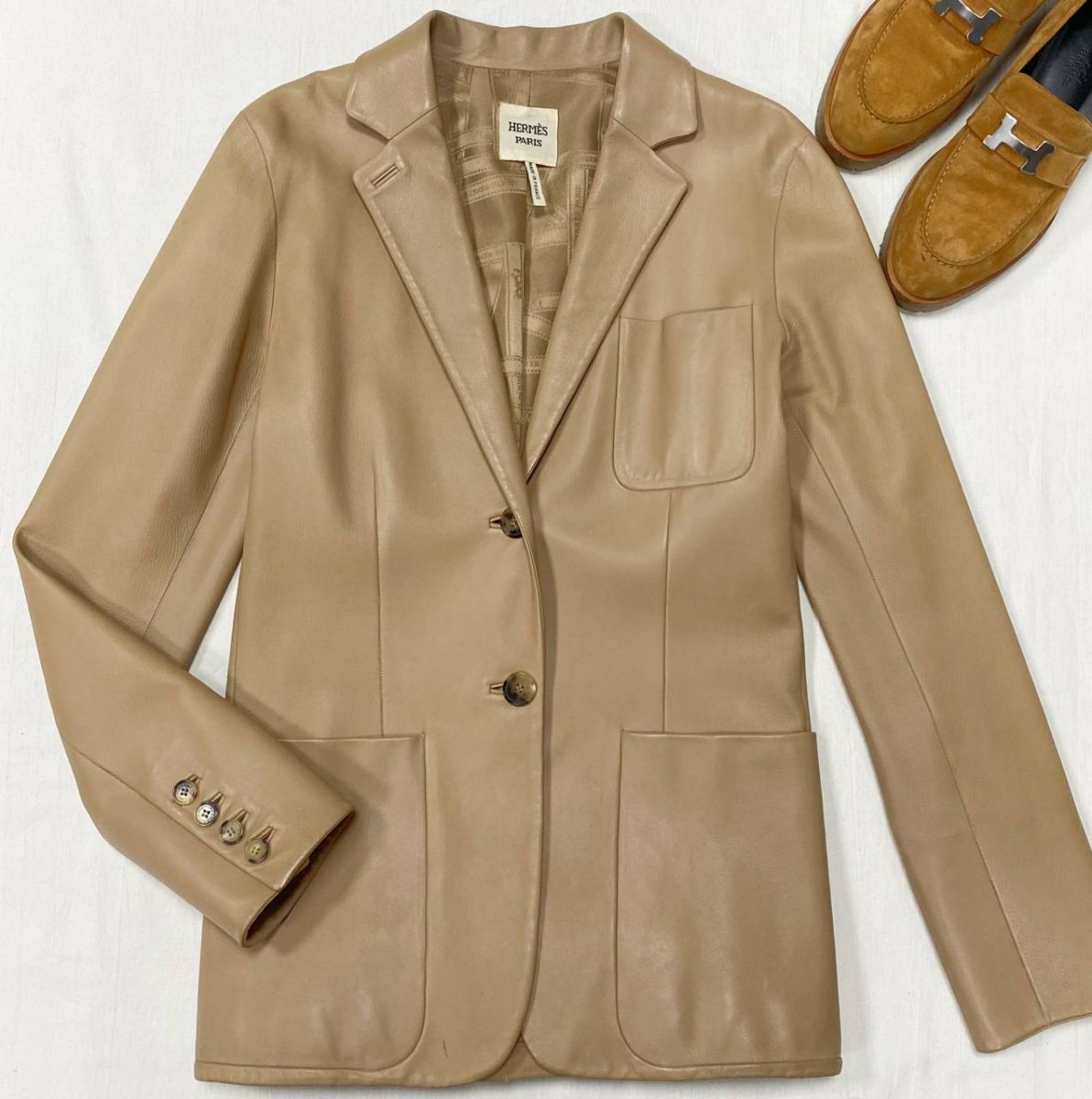 Жакет / кожа / Hermès размер 36 цена 281 790 руб