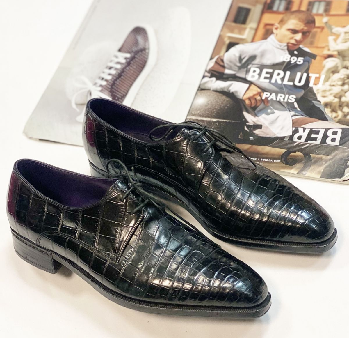 Ботинки / крокодил / Berluti размер 42 цена 53 847 руб 