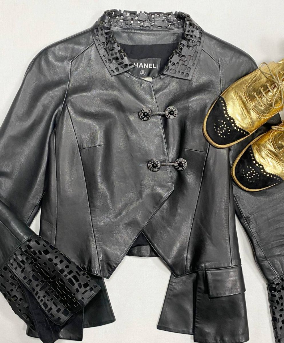 Куртка/ кожа/ Chanel размер 36 цена 78 275 руб