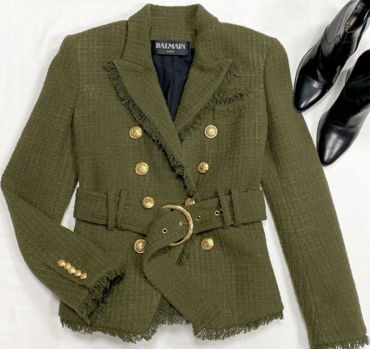 Жакет / твид / Balmain размер 40 цена 76 925 руб 
