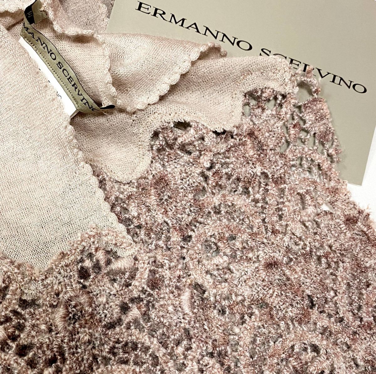 Палантин / кашемир / шелк / отделка кружево / Ermanno Scervino цена 6 262  руб