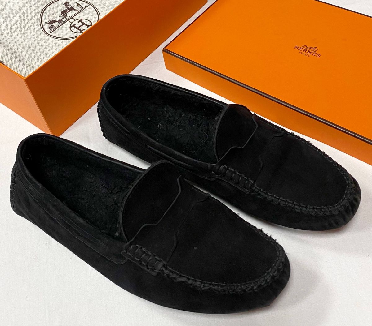 Мокасины / на меху / Hermès размер 38.5 цена 15 655 руб