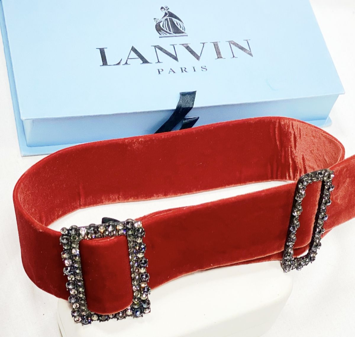 Пояс / бархат / отделка камни / Lanvin размер M цена 15 385 руб 