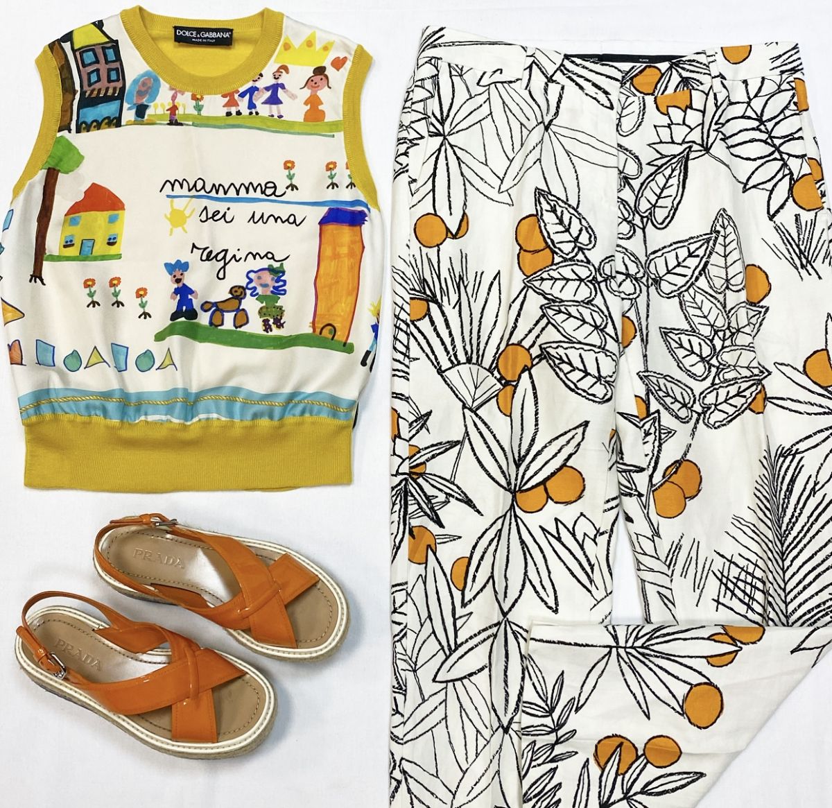 Топ Dolce Gabbana размер 40 цена 10 770 руб Брюки Paul Smith размер 44 цена 3 078 руб Босоножки Prada размер 36.5 цена 10 770 руб