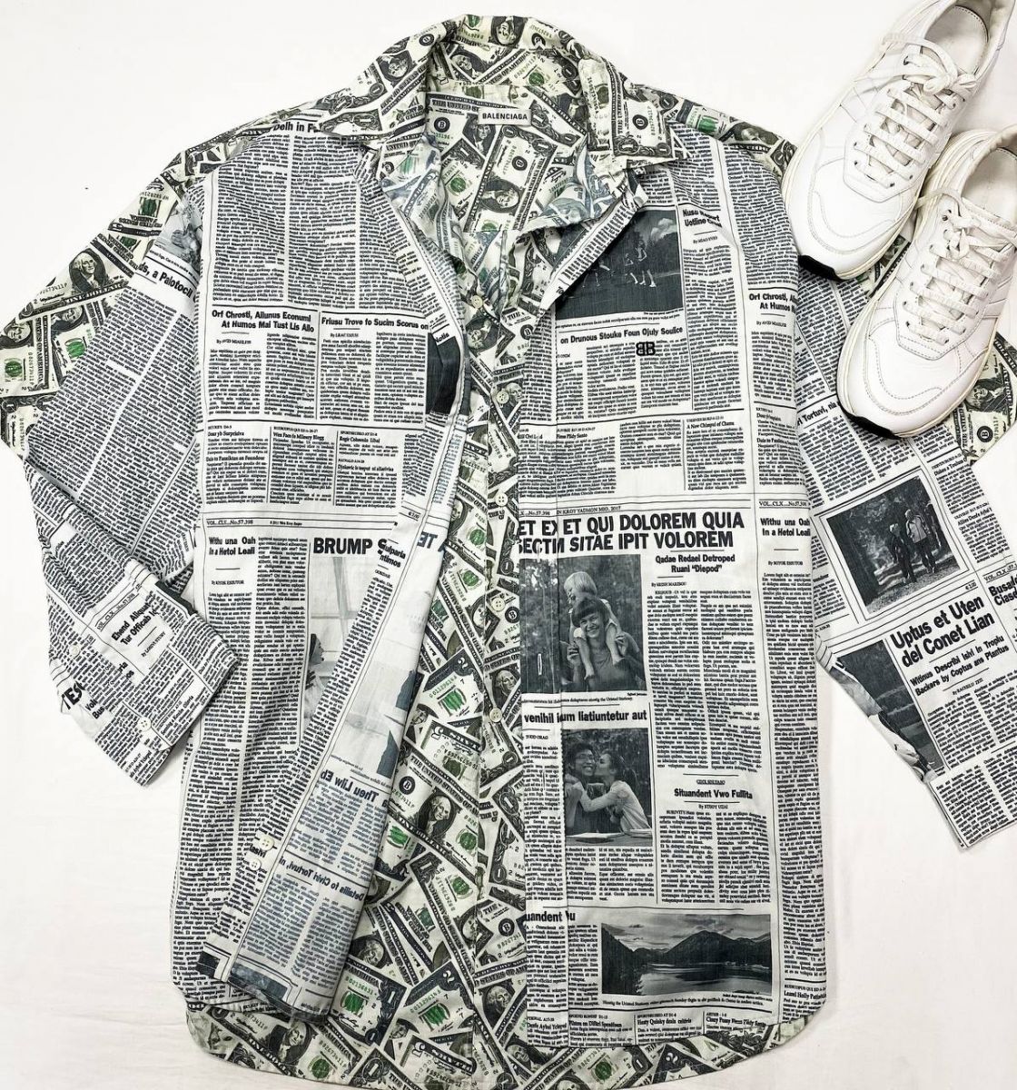 Рубашка / двойная / Balenciaga размер 40 цена 23 483 руб 