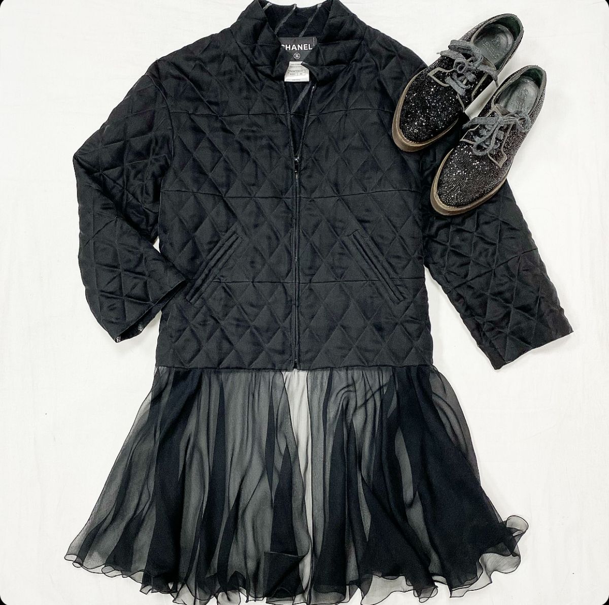 Куртка / шелк / шифон / Chanel размер 40 цена 107 693 руб 