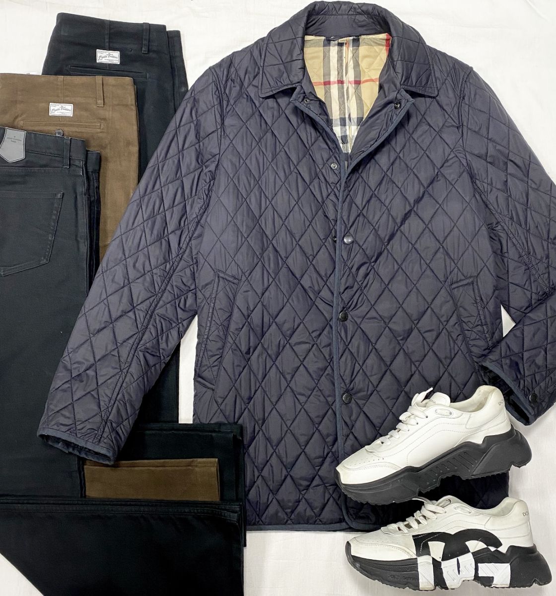 #mechtamen Брюки Louis Vuitton размер 46-48 цена по 23 483 руб 
Куртка Burberry размер XXL цена 23 483 руб 
Кроссовки Dolce Gabbana размер 44 цена 23 483 руб