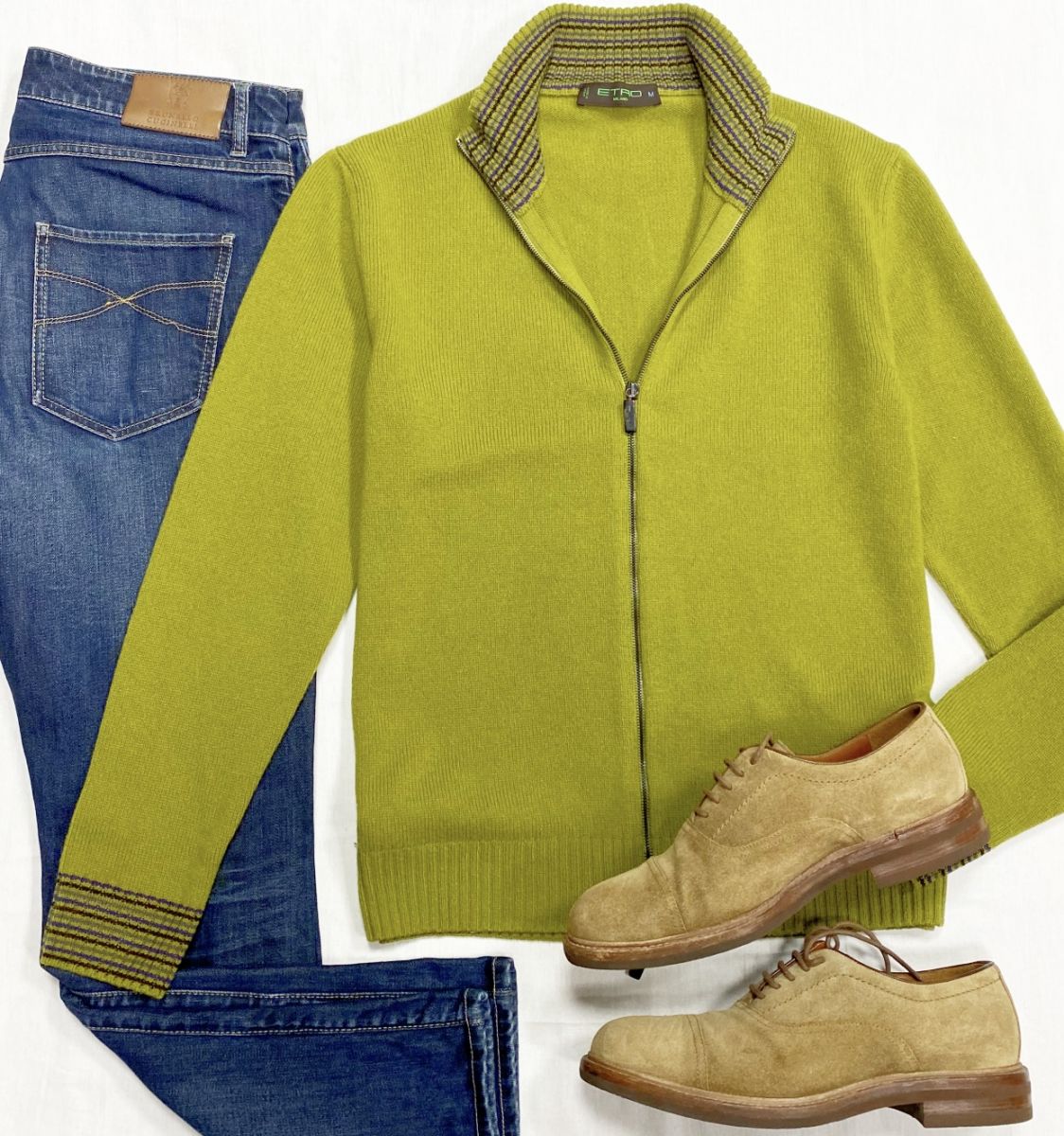 
#mechtamen Джемпер Etro размер M цена 10 959 руб 
Джинсы Brunello Cucinelli размер 48 цена 10 959 руб 
Ботинки Brunello Cucinelli размер 42.5 цена 31 310 руб 