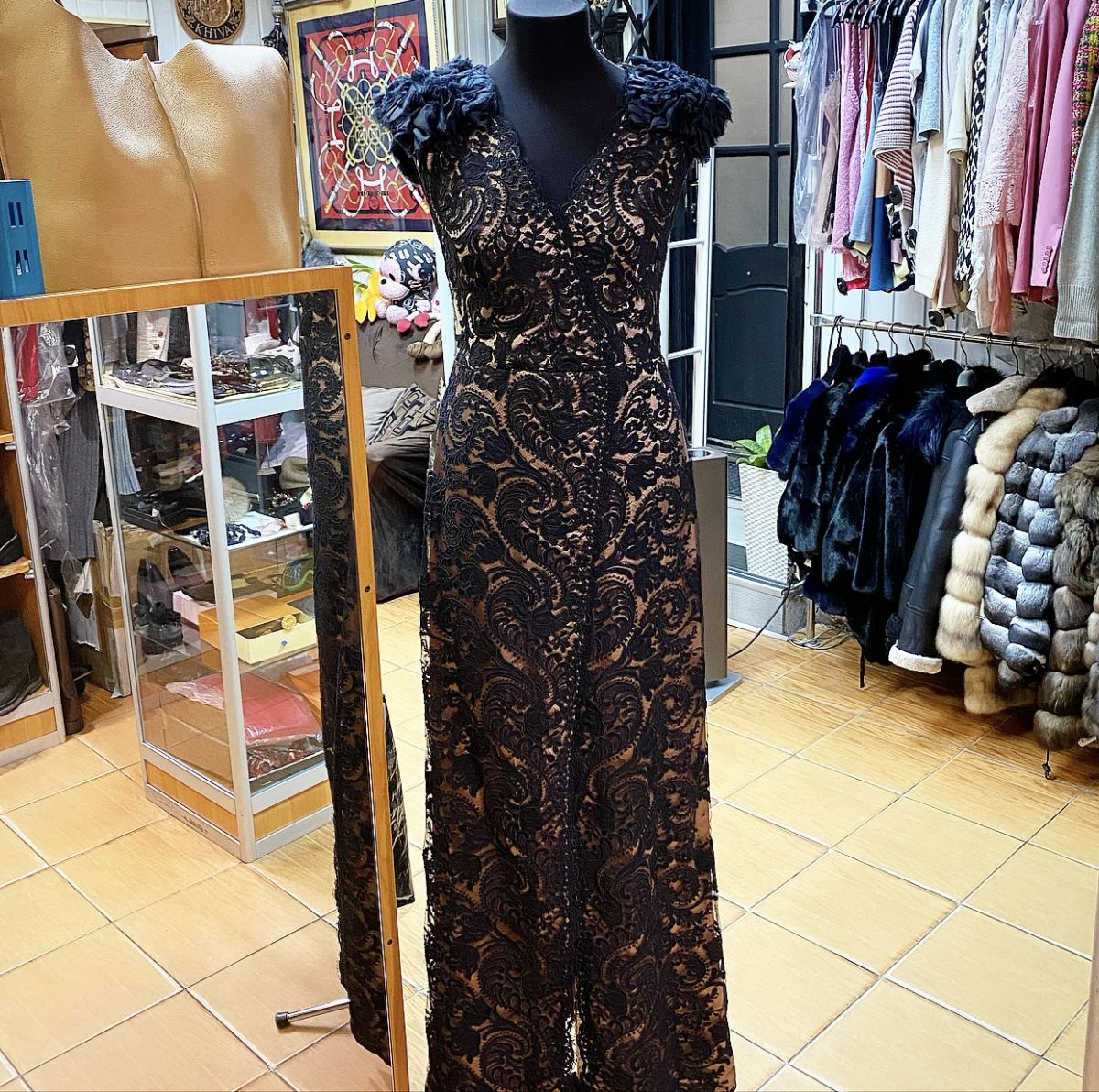 Платье / кружево / шелк / Poesis Couture размер 42 цена 23 078 руб 