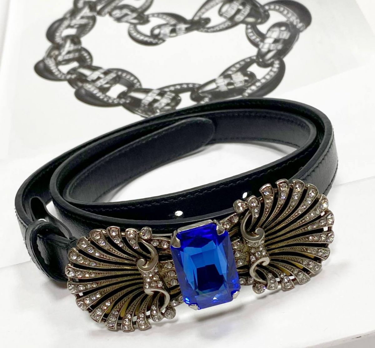 Ремень / отделка камни / Miu Miu размер 30/75 цена 12 524 руб